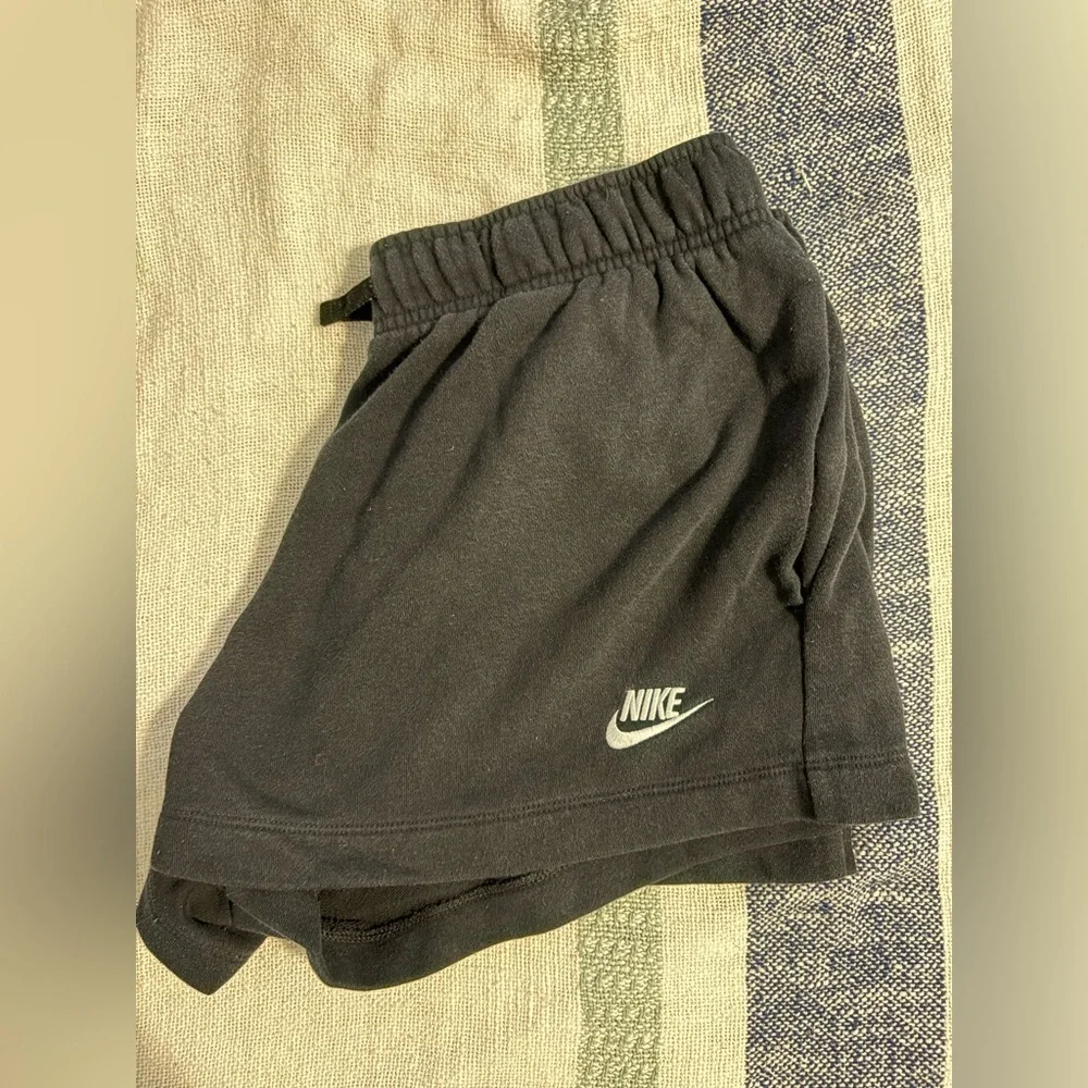 Nike Black Athletic Shorts with White Logo